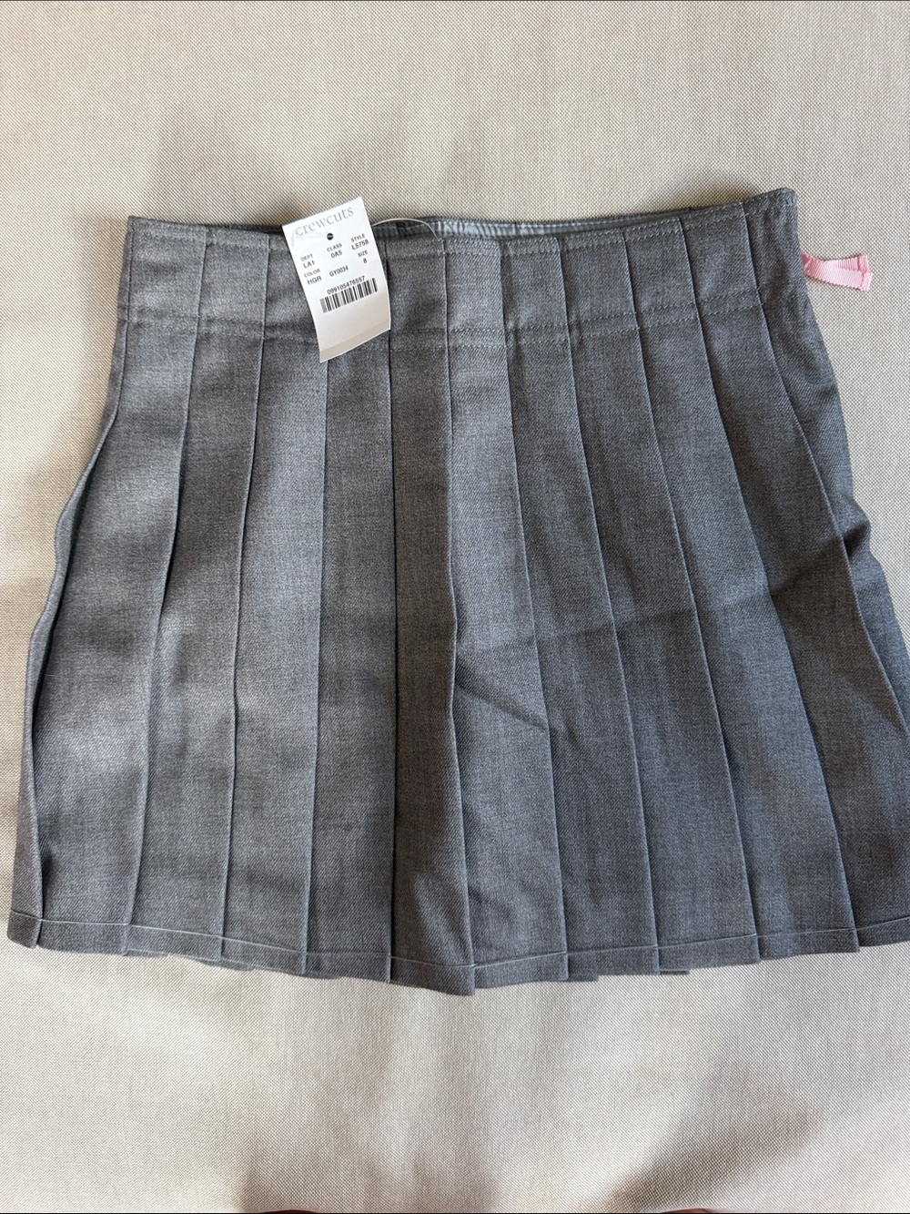 Crewcuts Gray Pleated Skirt, NWT, size 8.